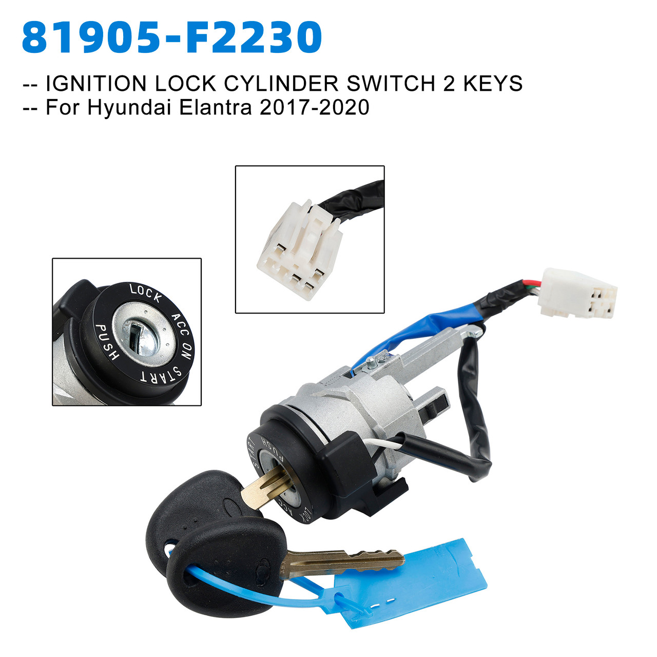 2017-2020 Hyundai Elantra ignition Lock Cylinder w/Keys 81905-F2230