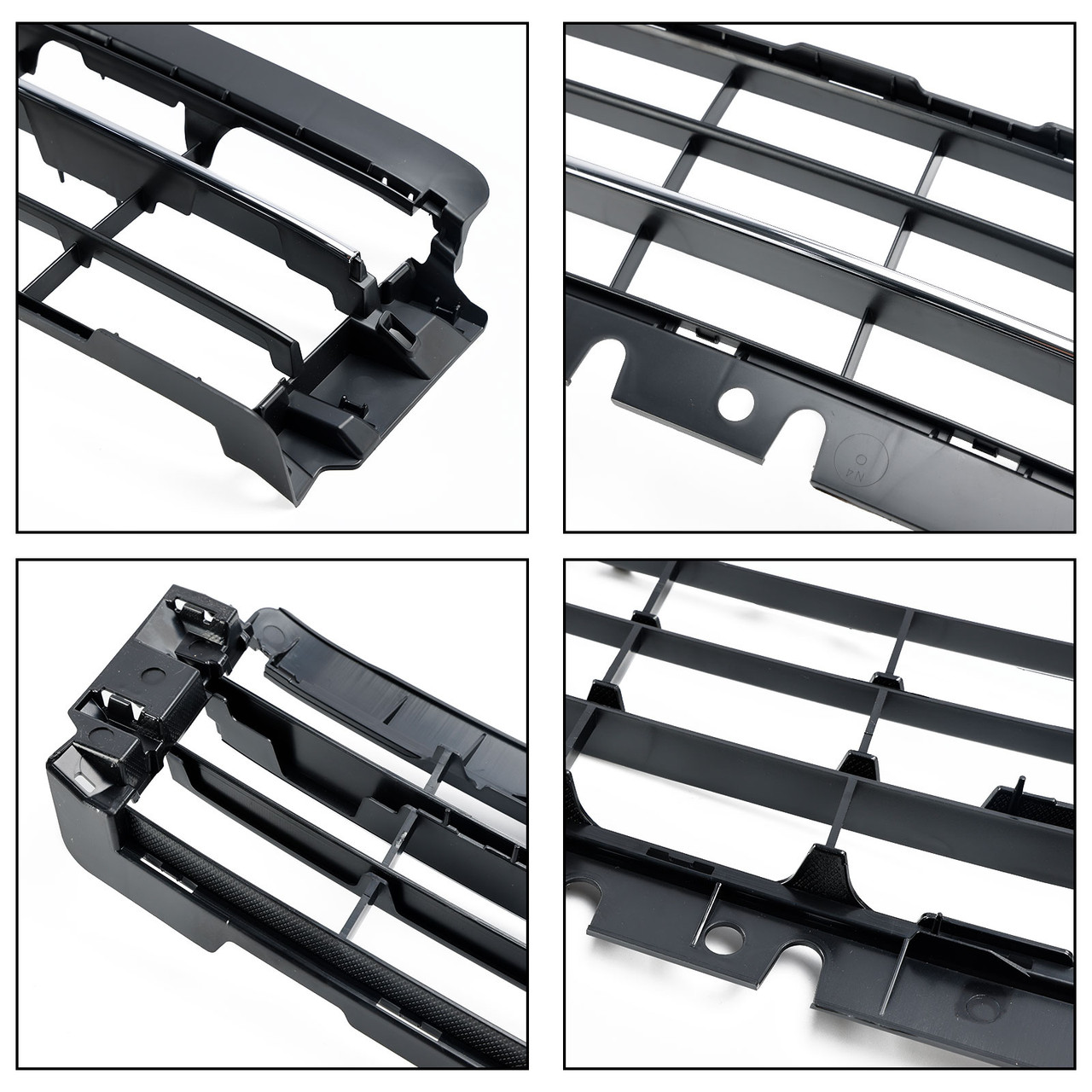 2012-2016 VW Beetle Front Bumper Lower Grille + Fog Light Grille W/ Chrome Generic