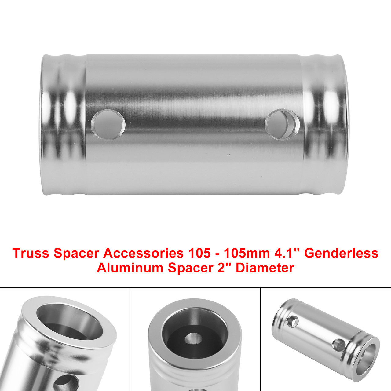 Truss Spacer Accessories 105 - 105mm 4.1" Genderless Aluminum Spacer 2" Diameter