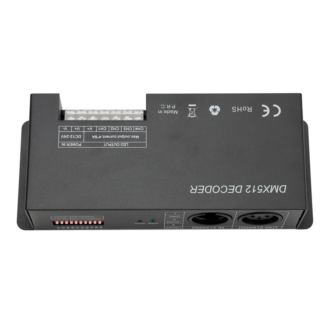 4 Channel DMX 512 Decoder RGBW PWM Dimmer Driver LED Strip Light