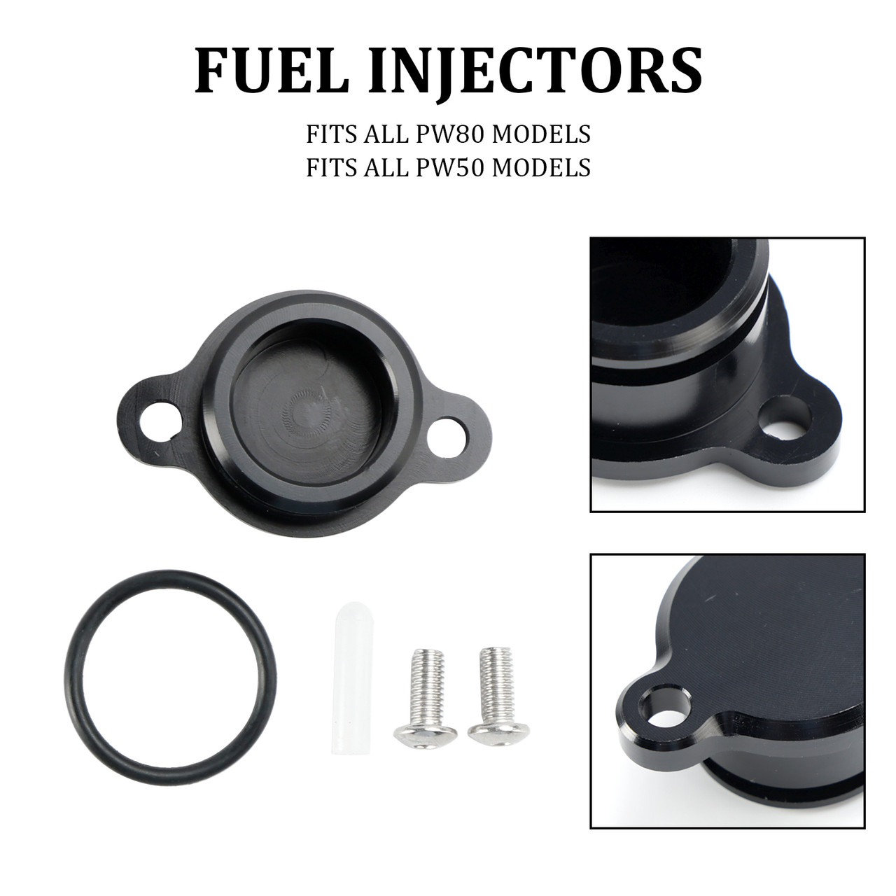 YAMAHA PW50 PW80 ALL Oil Injection Pump Delete Block Off Plug Black Generic