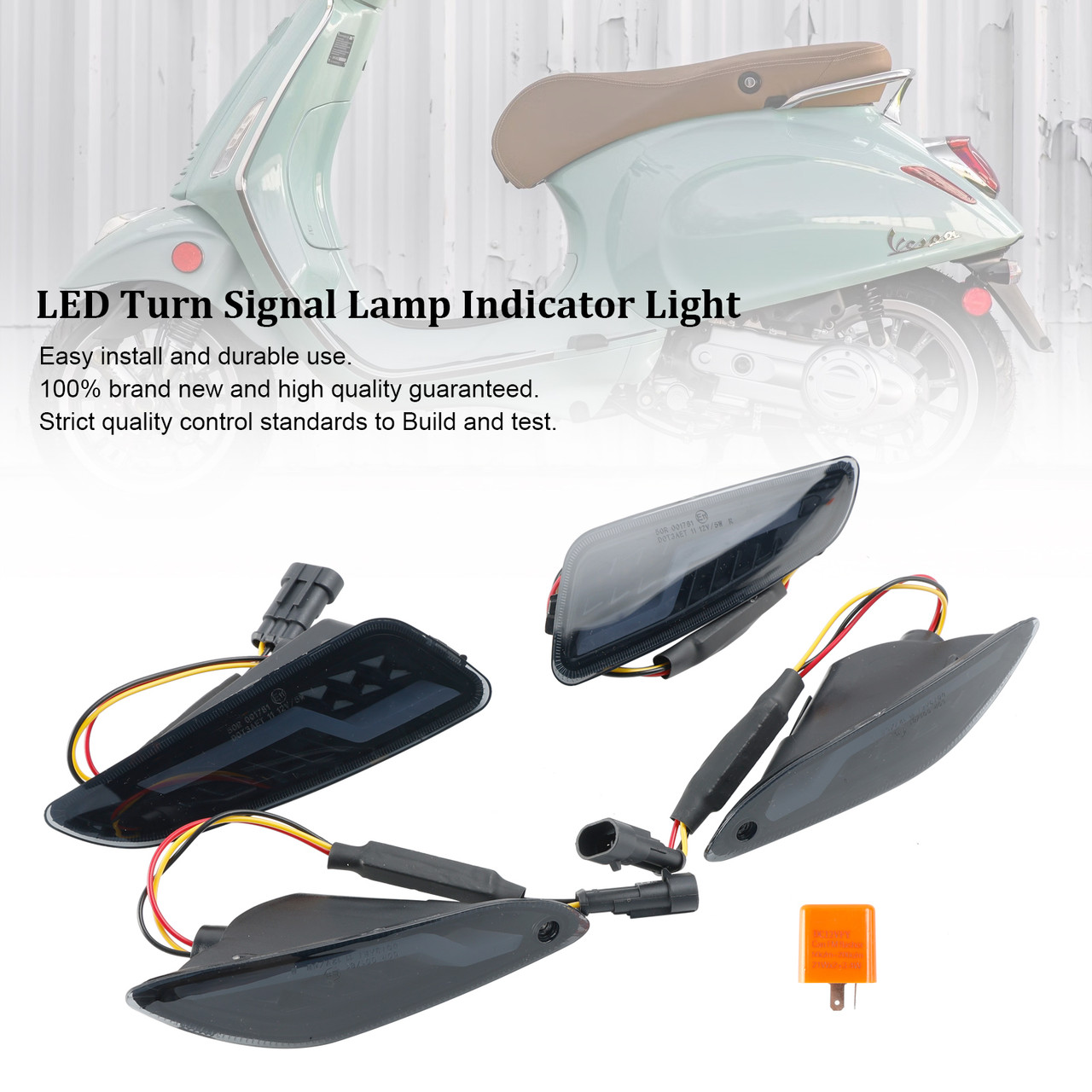 2017-2023 Sprint Primavera 150 LED Turn Signal Lamp Indicator Light Black Generic