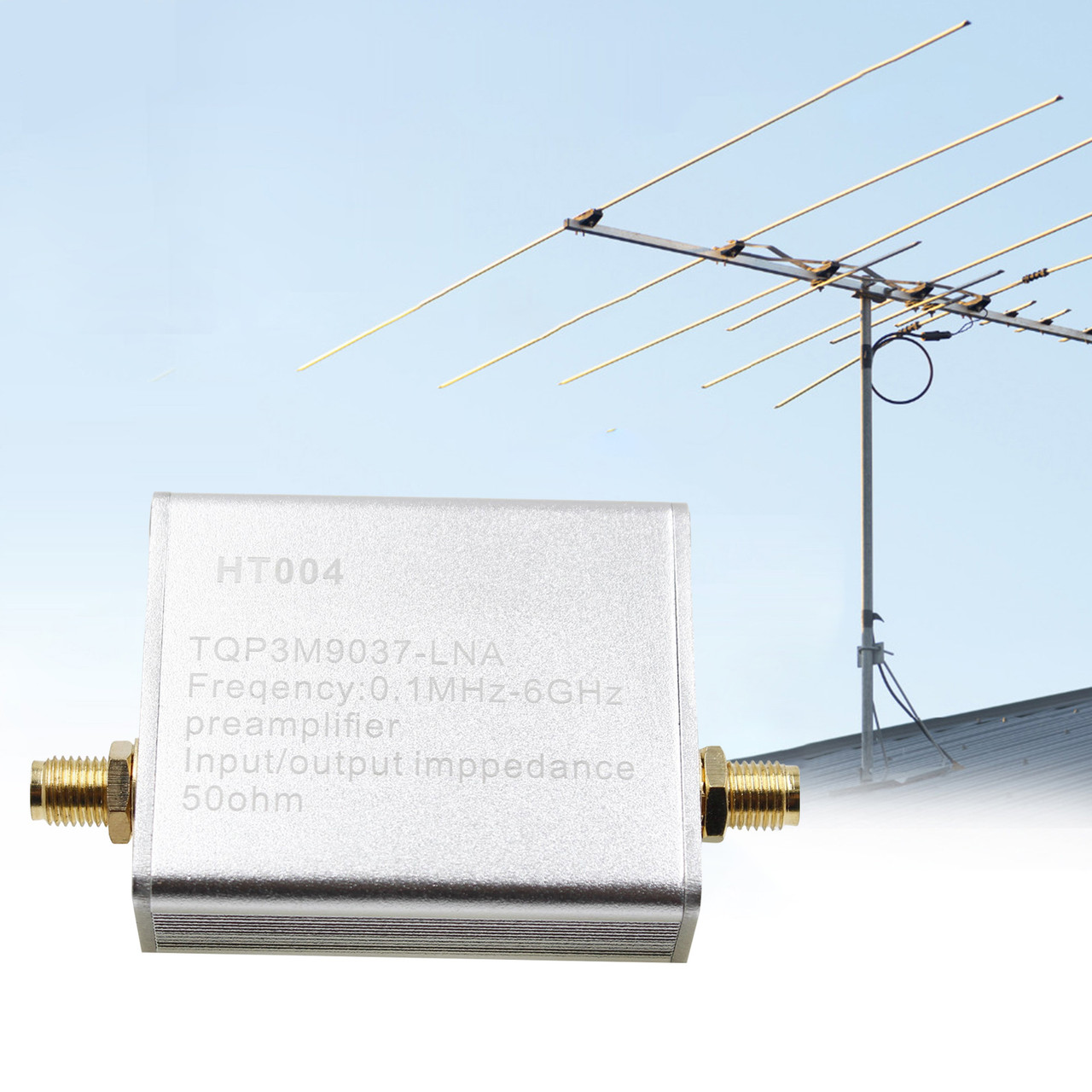 Full Band Low Noise Amplifier 20dB High Gain Power Preamplifier HT004 100K-6GHz