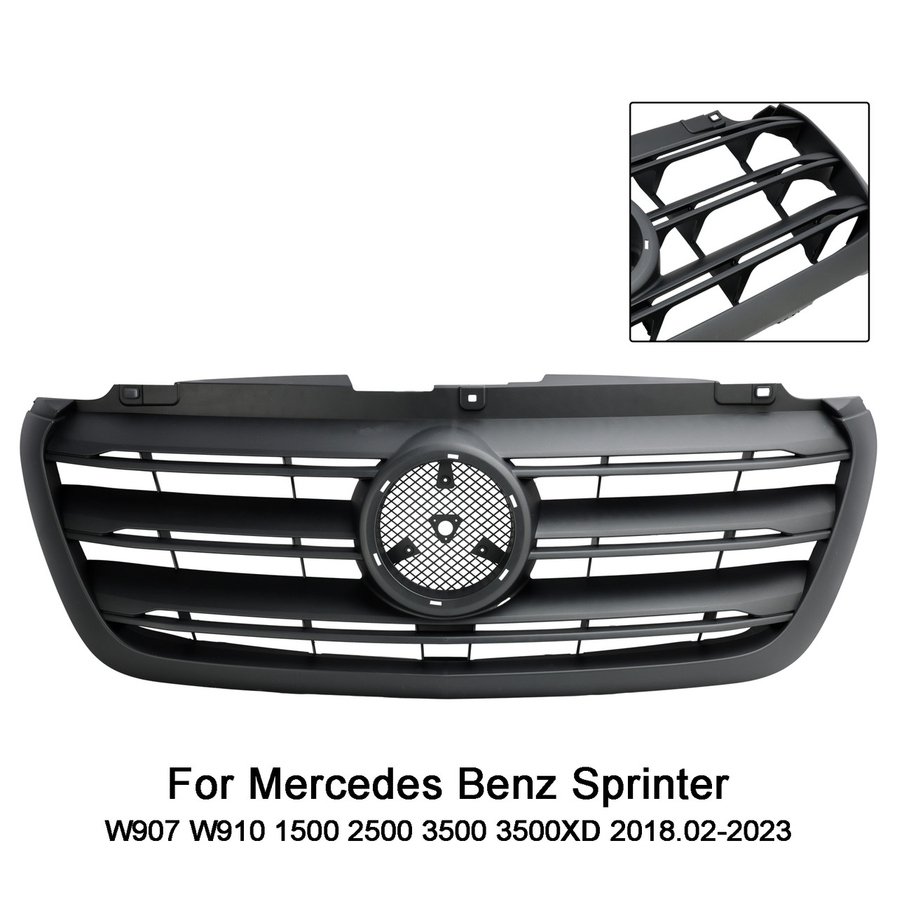 2018-2023 Mercedes Benz Sprinter W907 W910 1500 2500 3500 3500XD Front Upper Grill Without Letters A9108852600 Generic