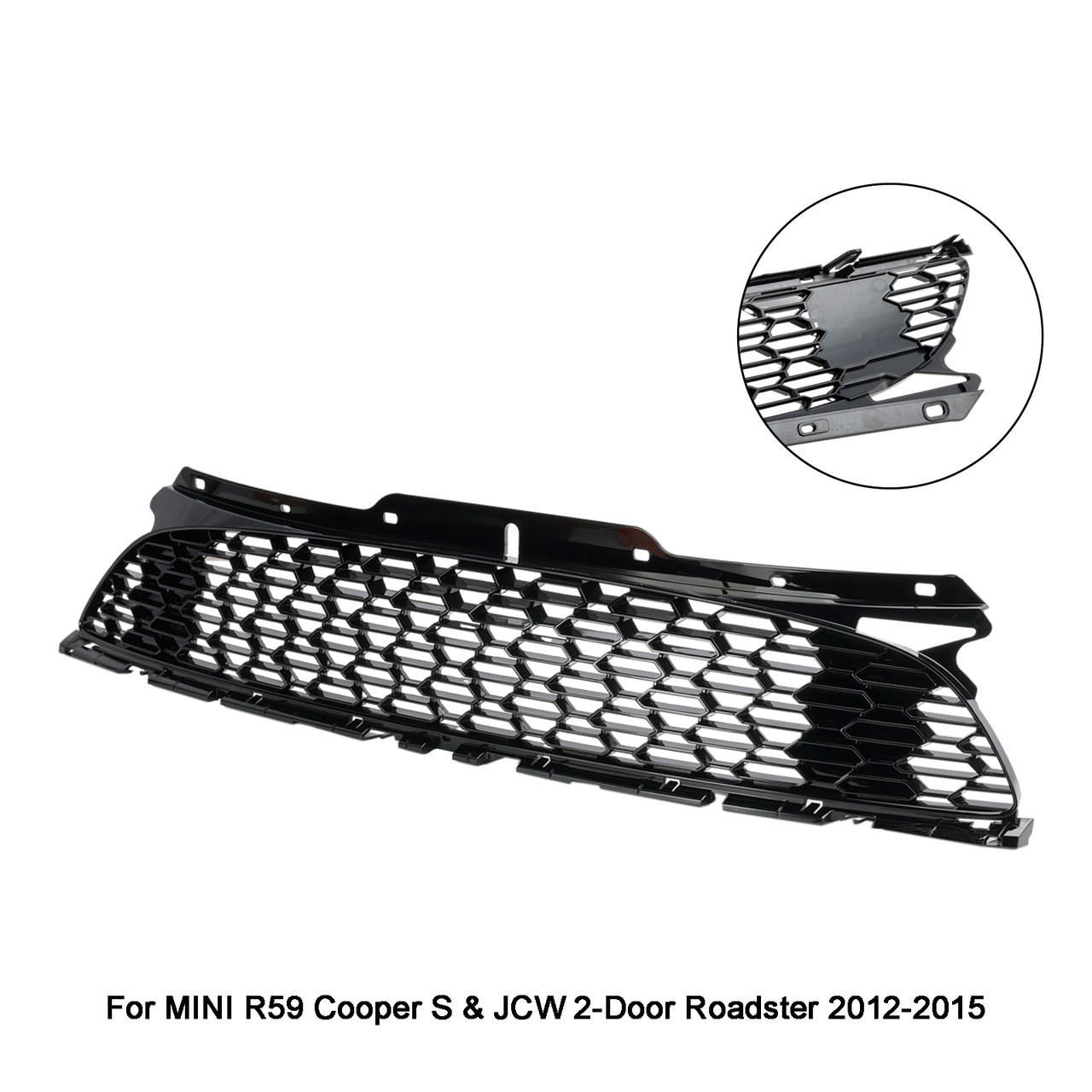 2007-2013 MINI R56 Cooper S & JCW 3-Door Hatchback Front Bumper Grille Black Generic