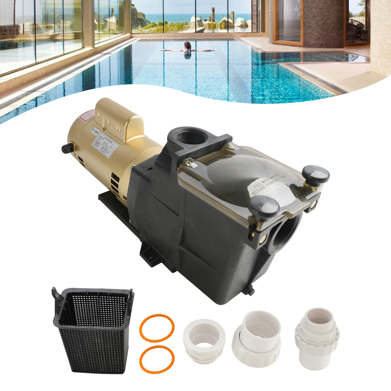 Super Pump 1 HP Single Speed Pool Pump 115/230V W3SP2607X10 Generic