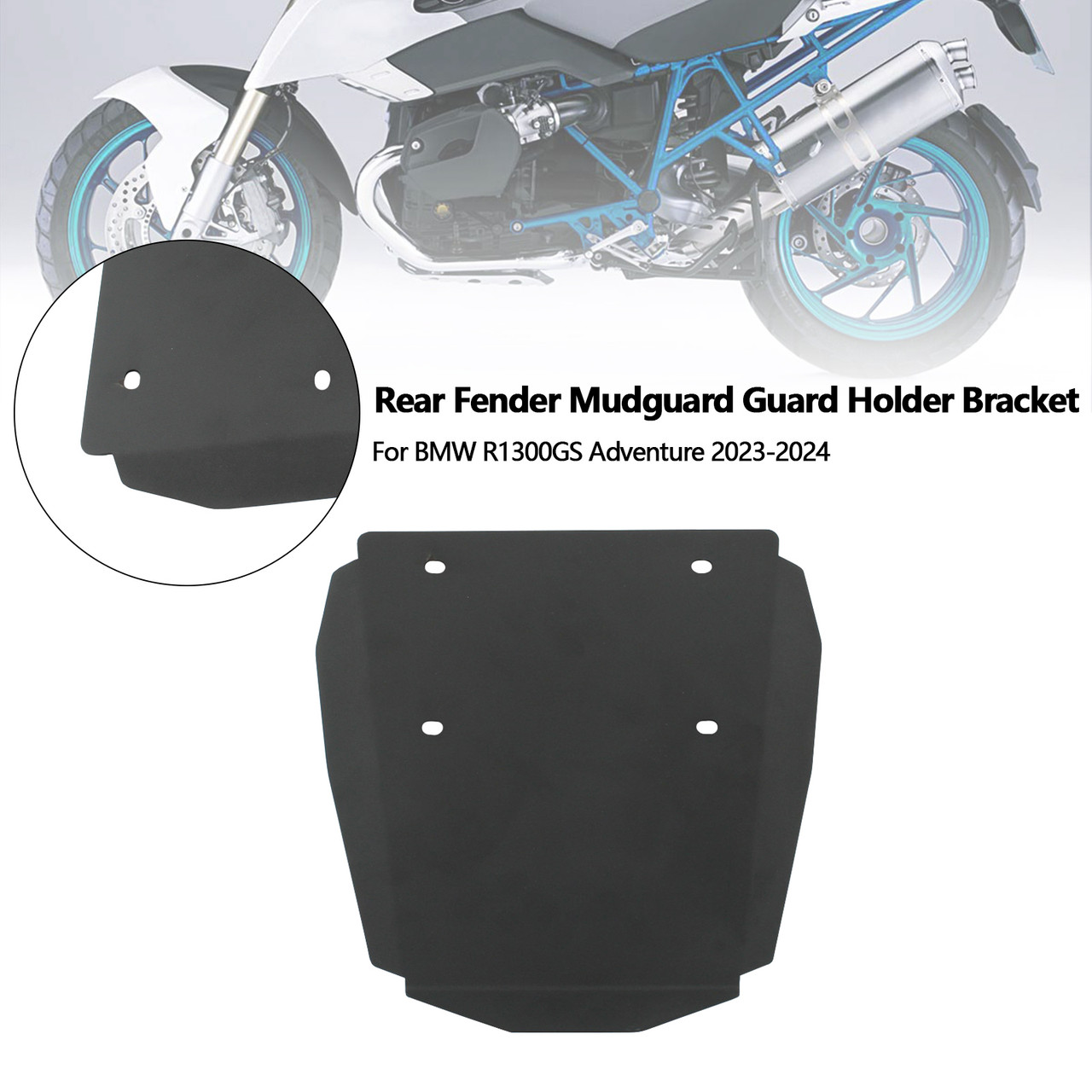 2023-2024 BMW R1300GS Adventure Rear Fender Mudguard Guard Holder Bracket Black Generic
