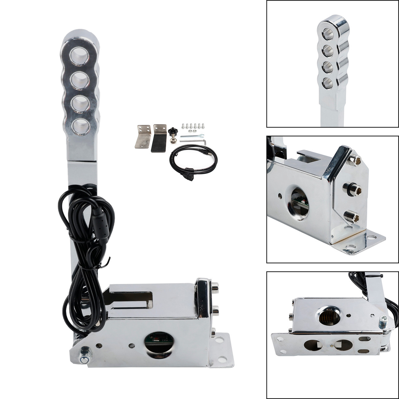 14Bit SIM USB Handbrake Kit For Assetto PC Racing Games G25/G27/G29/T300/T500 Silver 14Bit SIM USB Handbrake Kit For Assetto PC Racing Games G25/G27/G29/T300/T500 Silver