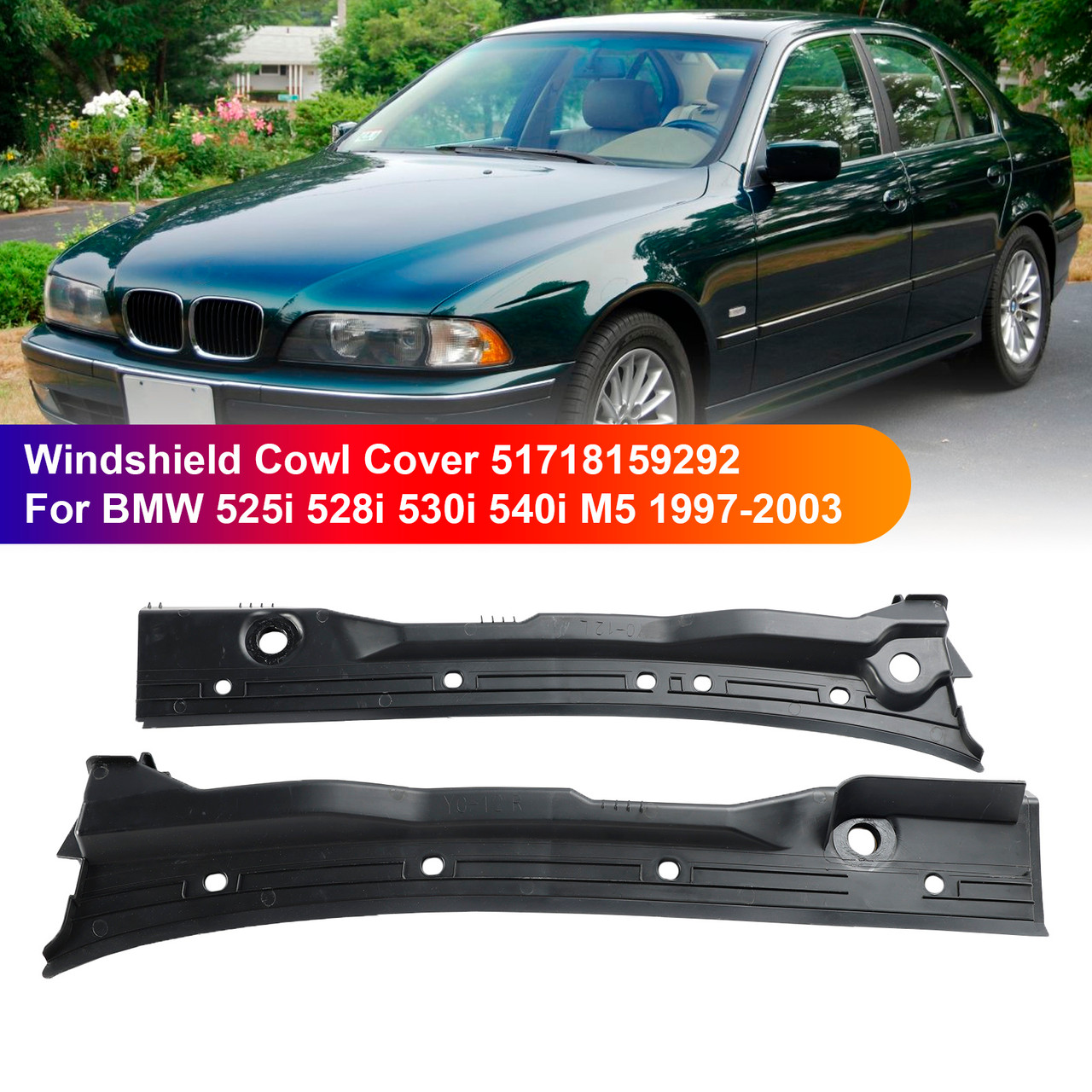 2000 - 2003 BMW M5 Windshield Cowl Cover 51718159292 Generic