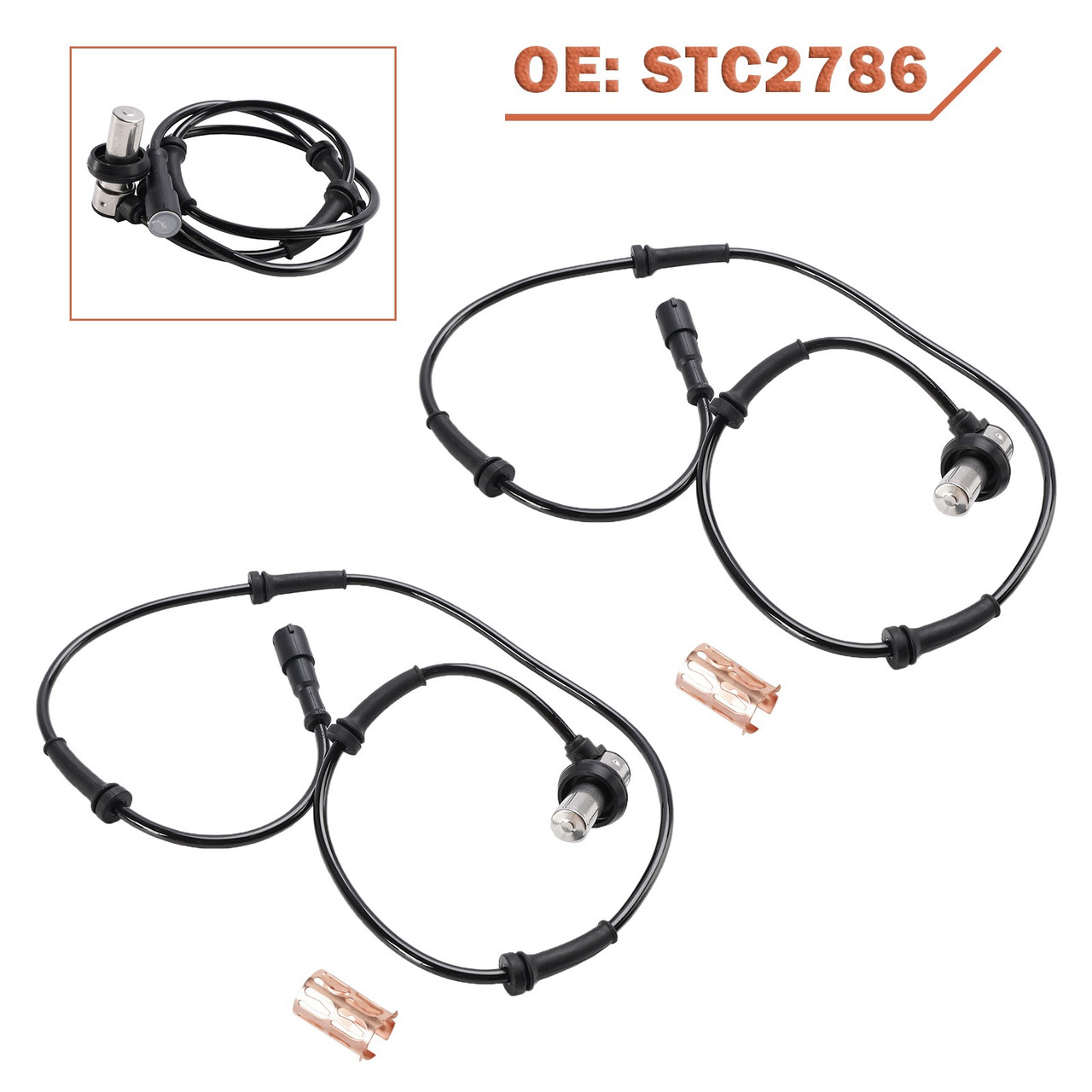 1994-2002 Land Rover Range Rover P38 2pcs Front ABS Wheel Speed Sensors STC2786 STC2780 1518725 Generic