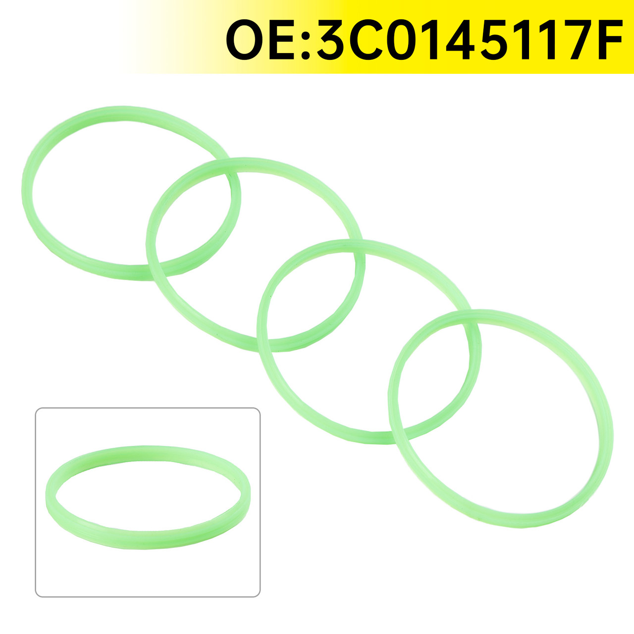 1999-2016 Audi 4pcs Intercooler Turbo Hose Pipe Seal O-Ring 3C0145117F Generic