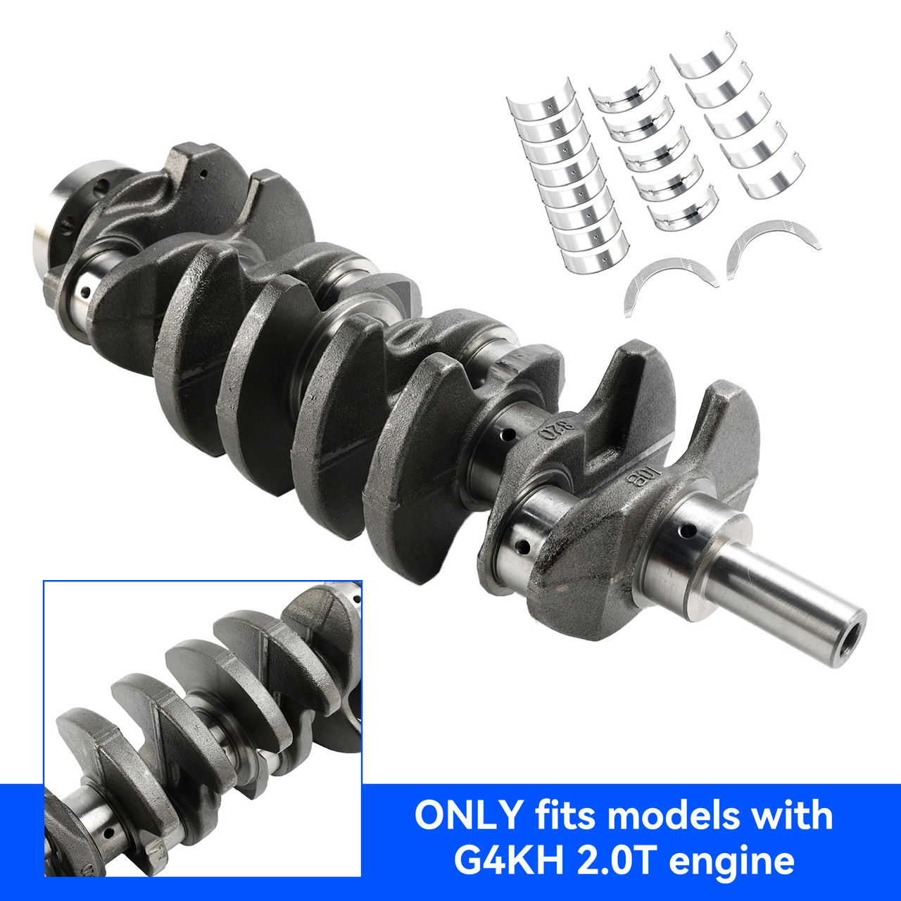 2010-2014 Hyundai Sonata Kia Optima G4KH 2.0T Engine Crankshaft+Main & Rod Bearing Kit 23111-2G400 Generic