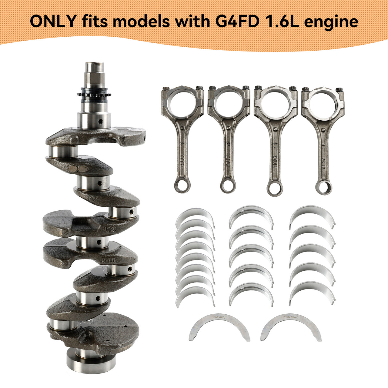 オーダー 2012-2017 Hyundai Accent Kia Rio Soul G4FD 1.6L Engine Crankshaft