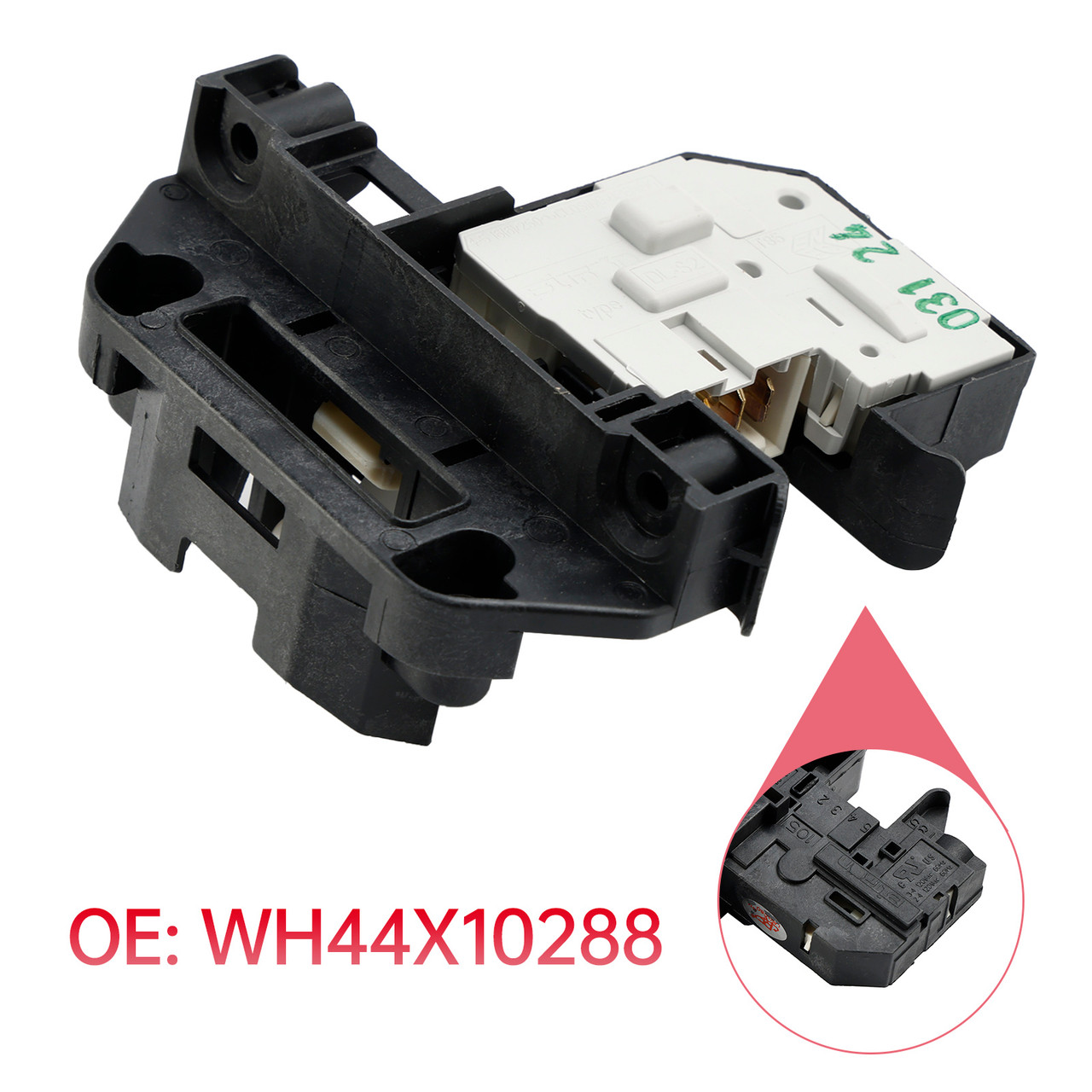 WH44X10288 Washing Machine Lid Lock Switch Replacement for GE