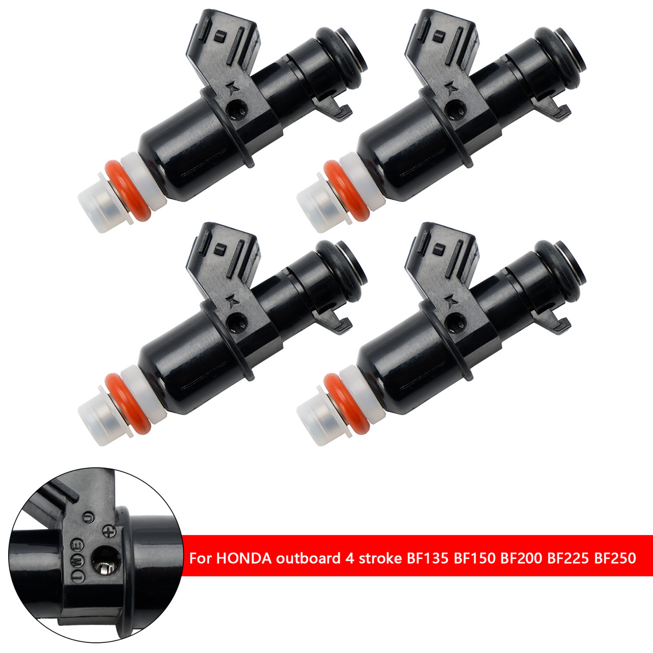 HONDA outboard 4 stroke BF135 BF150 BF200 BF225 BF250 4Pcs Fuel Injectors 16450-ZY6-003 Generic