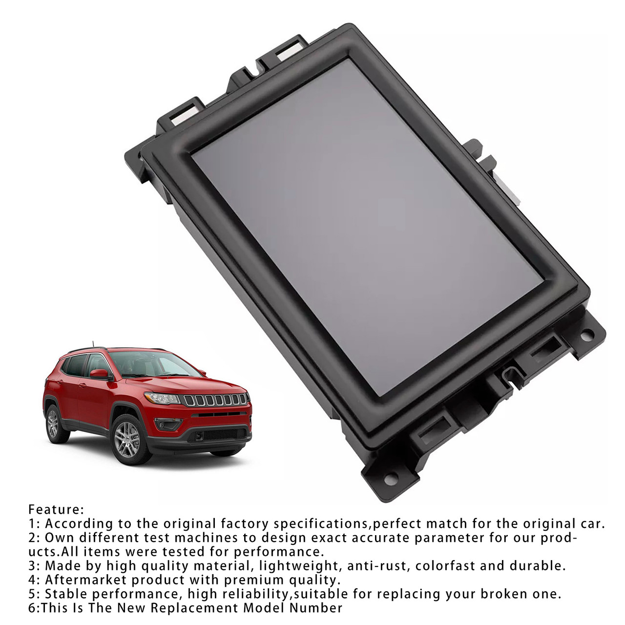 2017-2020 Jeep Compass Car Radio Navigation 7" LCD Display Touch Screen Generic