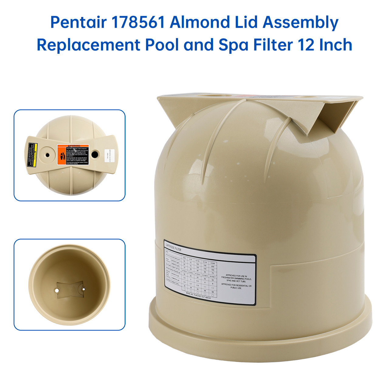 178561 Lid Assembly For Clean & Clear, Predator Pool and Spa Cartridge Filters