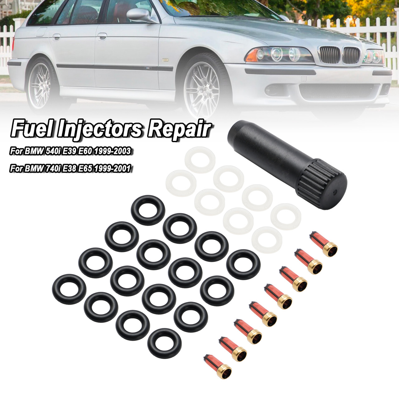 8x Genuine Bosch Fuel Injectors For BMW 740i, 840Ci, 530i, 540i | 3.0L, 4.0L, 4.4L | Remanufactured With Lifetime Warranty