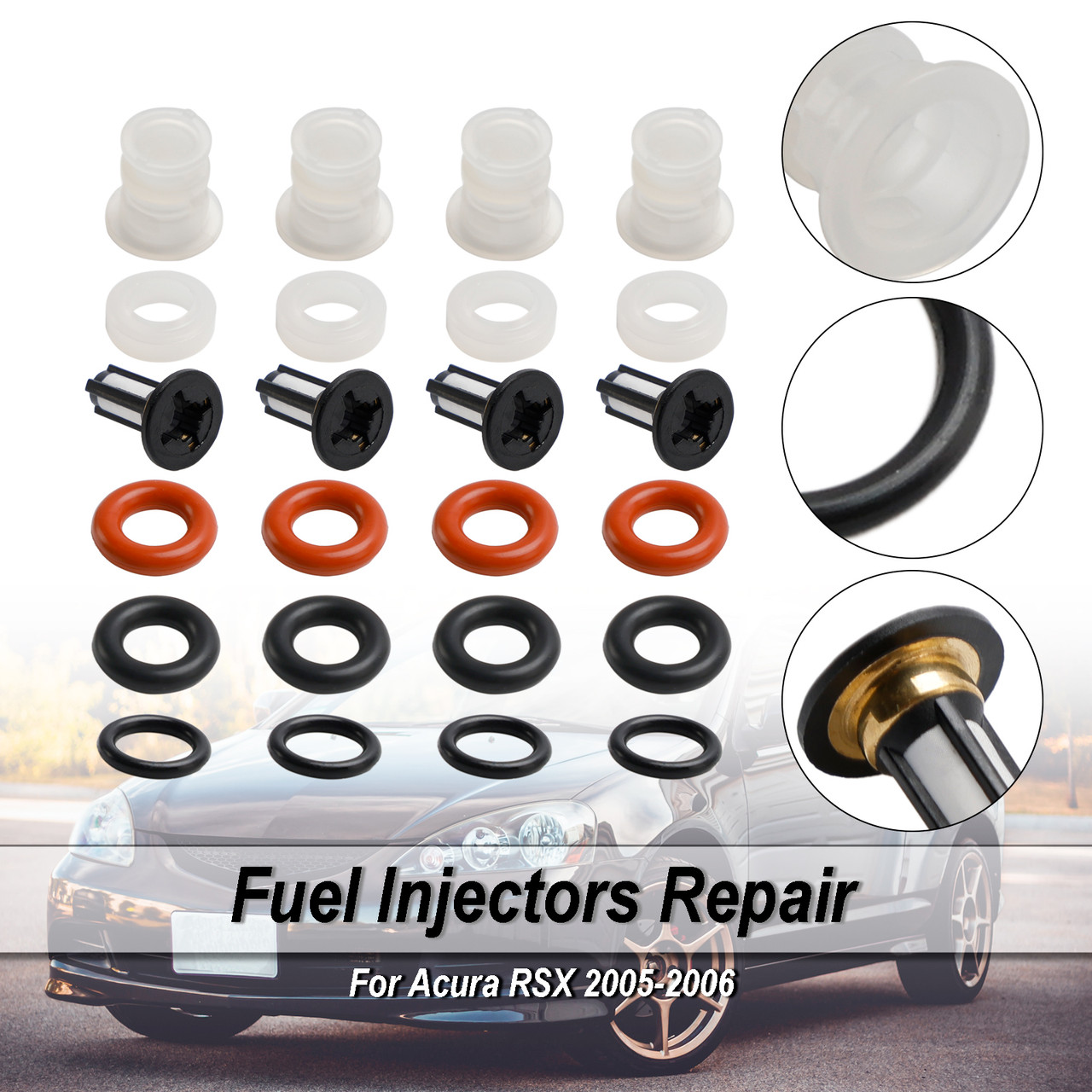 2004-2008 Acura RSX TSX Fuel Injector Repair O-rings Seals Kit Generic