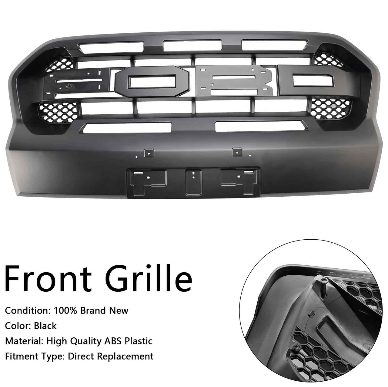 2019-2023 Ford Ranger T8 W/LED Raptor Style Front Bumper Grille Generic