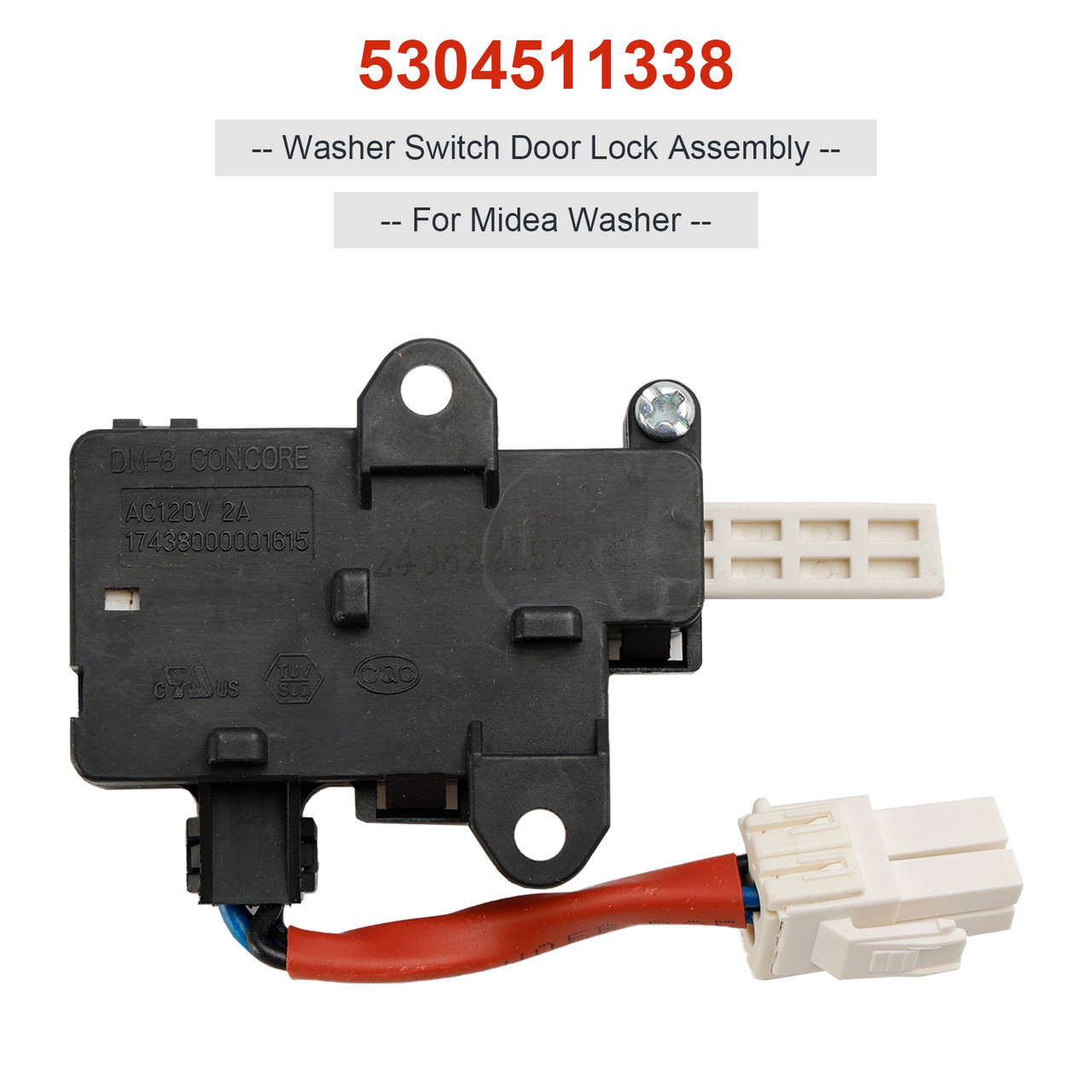 5304511338 Washer Switch Door Lock Assembly for Frigidaire Washing