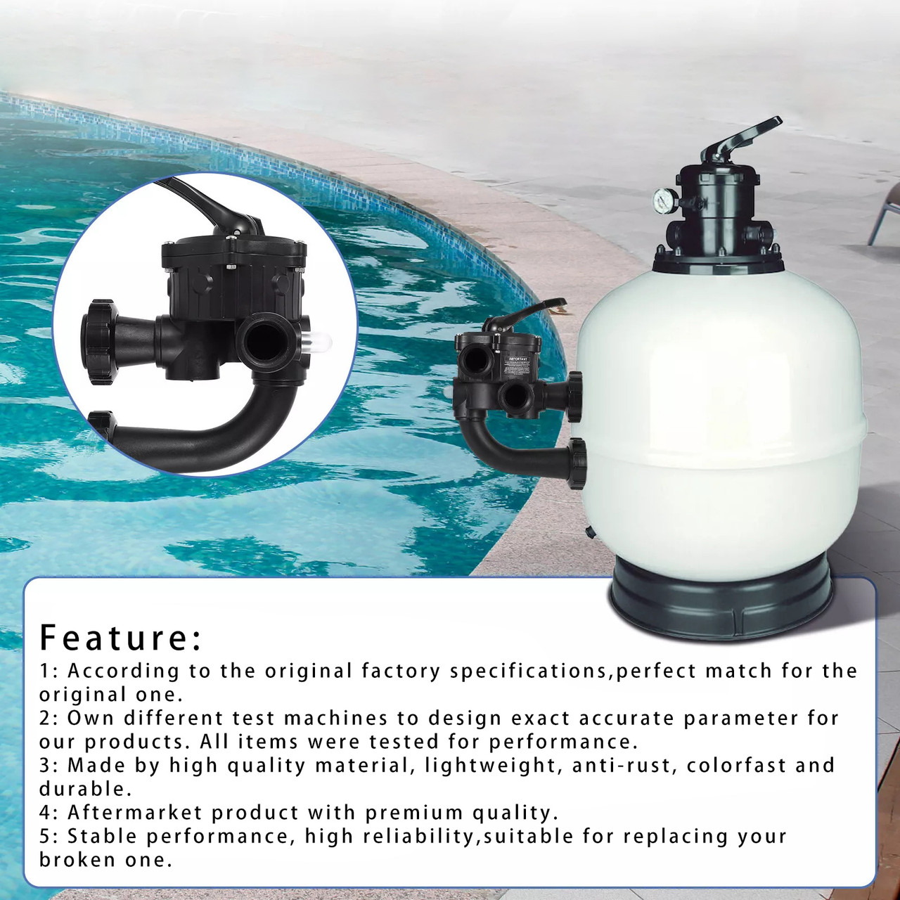 Hayward Pro-Series Vari-Flo Multiport Control Valve SP0710XR50 Generic