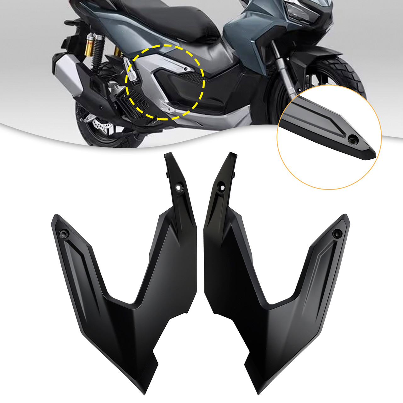 2023-2024 Honda ADV 160 Frame Side Cover Guard Fairing Matte Black Generic