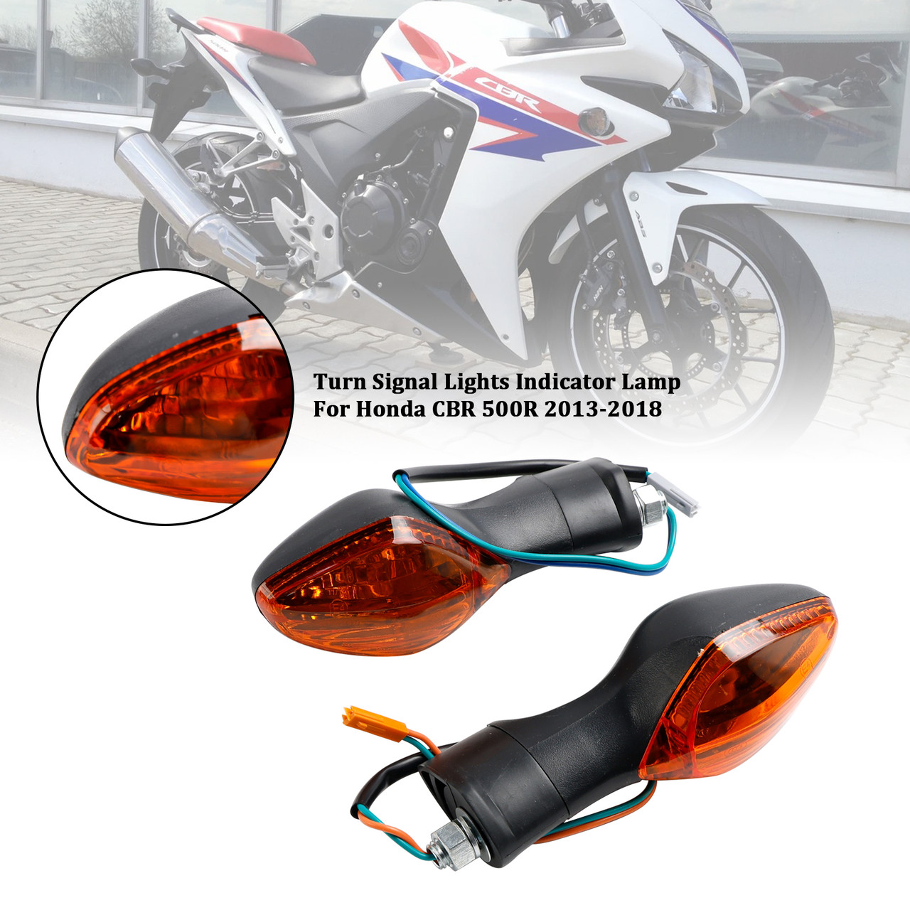 2012-2020 Honda CBR500 CBR650F CTX700 MSX125 Turn Signal Lights Indicator Lamp Amber Generic