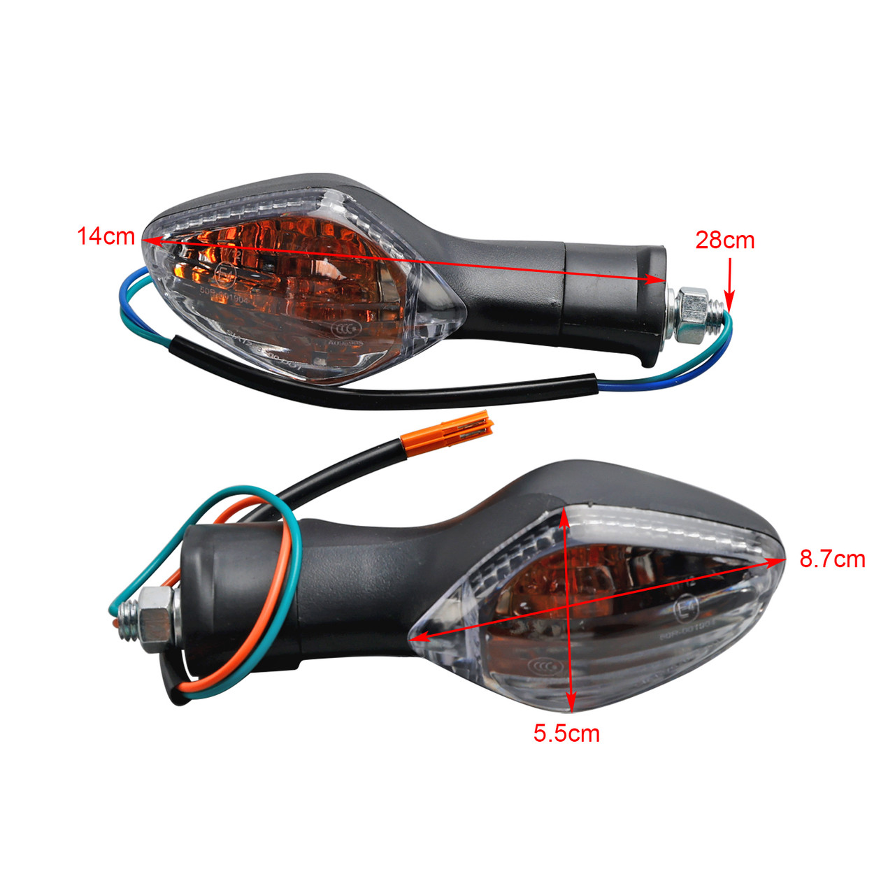 2012-2020 Honda CBR500 CBR650F CTX700 MSX125 Turn Signal Lights Indicator Lamp Clear Generic