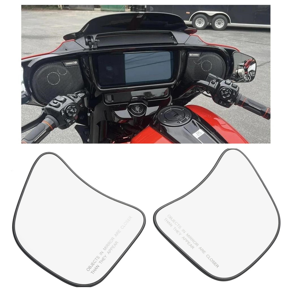 2023-2024 CVO Street Glide FLHXSE Fairing Mount Mirrors Black
