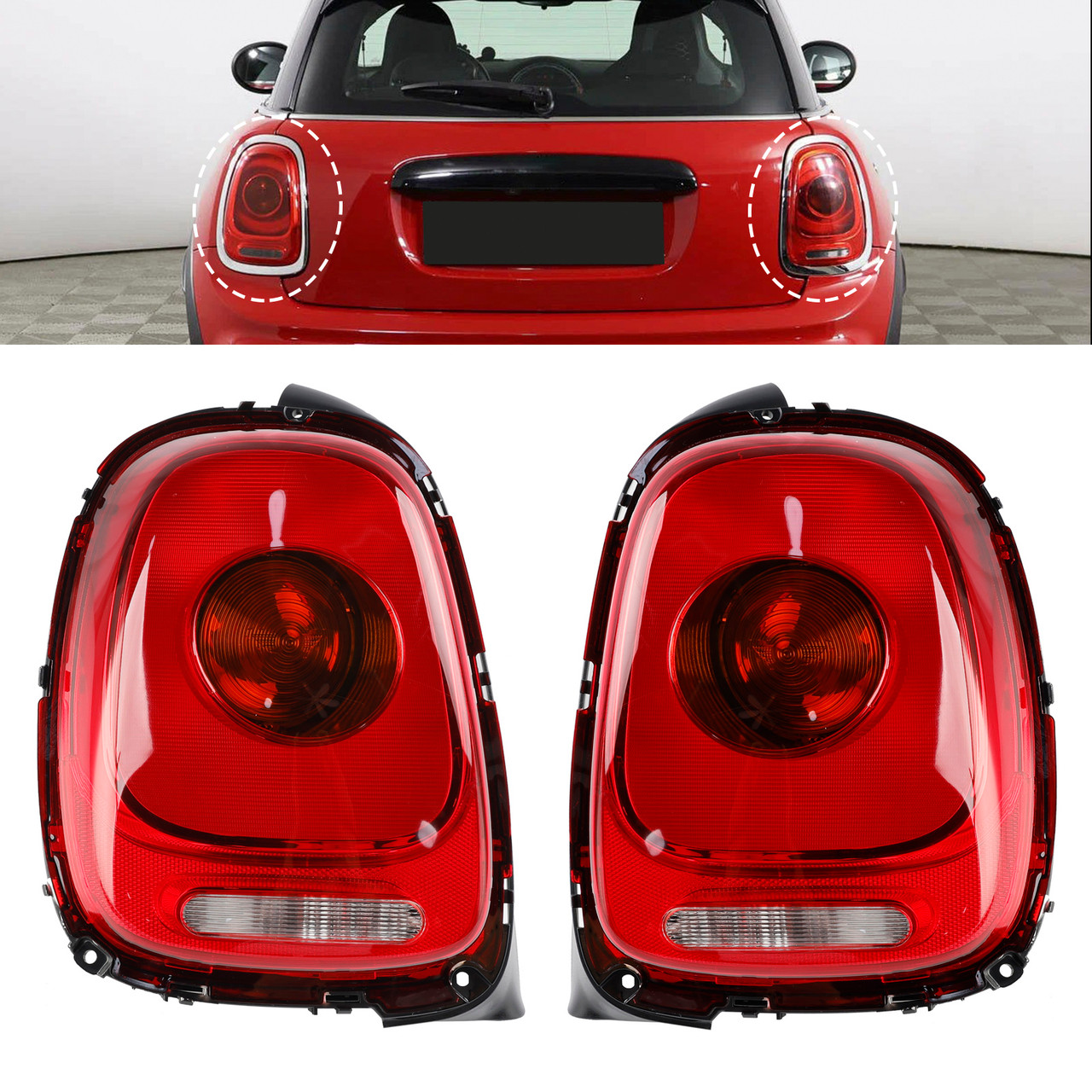 2014-2021 MINI F56 F55 Rear Left+Right Tail Light 63217297433 63217297434 Generic