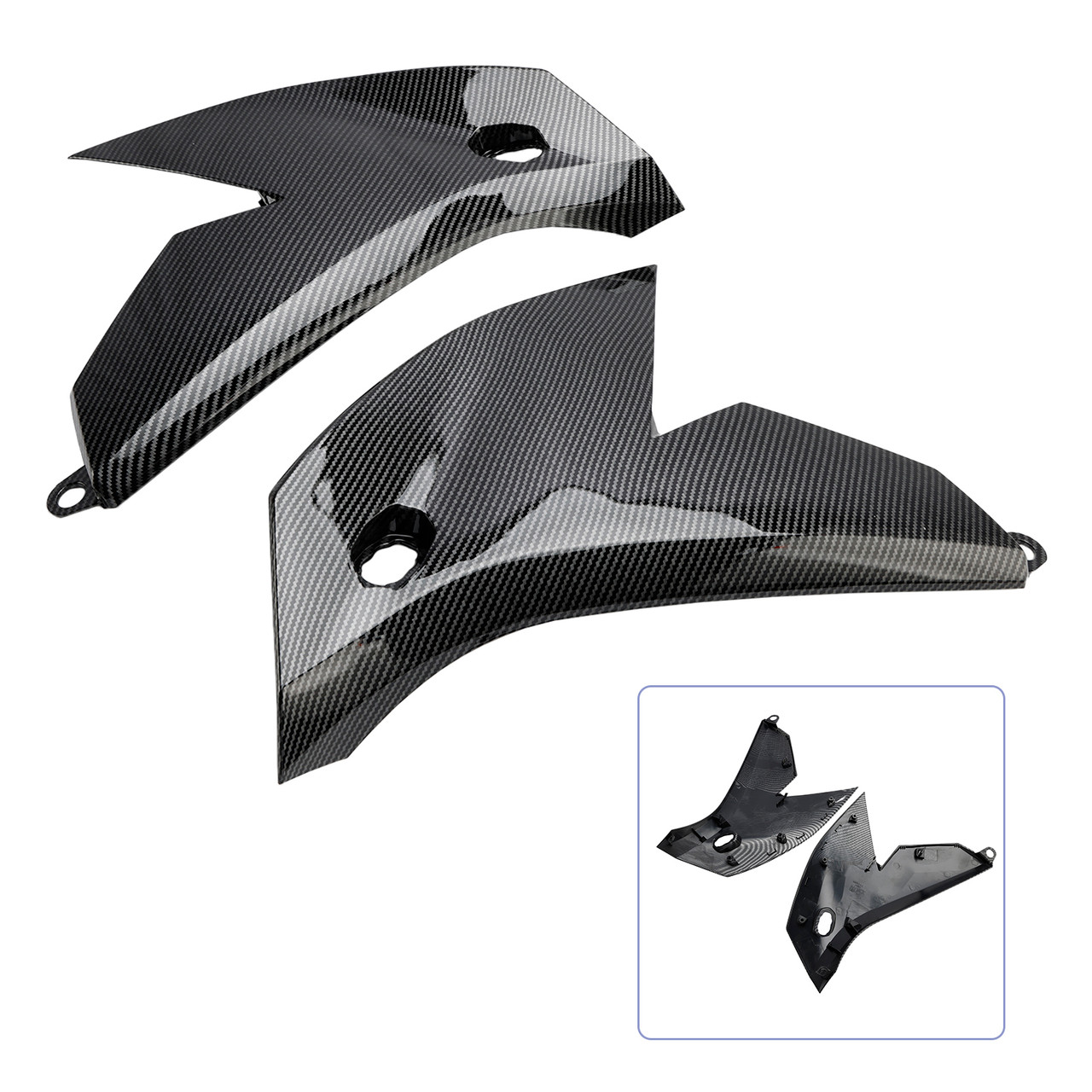 2022-2024 Kawasaki Versys 650 KLE650 Side Frame Panel Guard Fairings Cover Carbon Generic