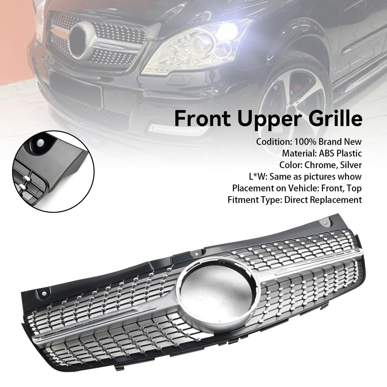 2011-2014 Mercedes-Benz V-CLASS Viano W639 Front Bumper Grille