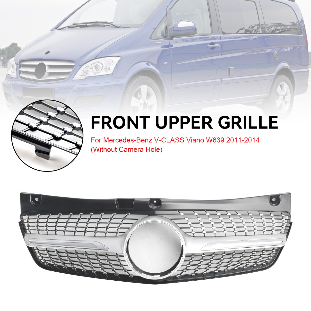 2011-2014 Mercedes-Benz V-CLASS Viano W639 Front Bumper Grille