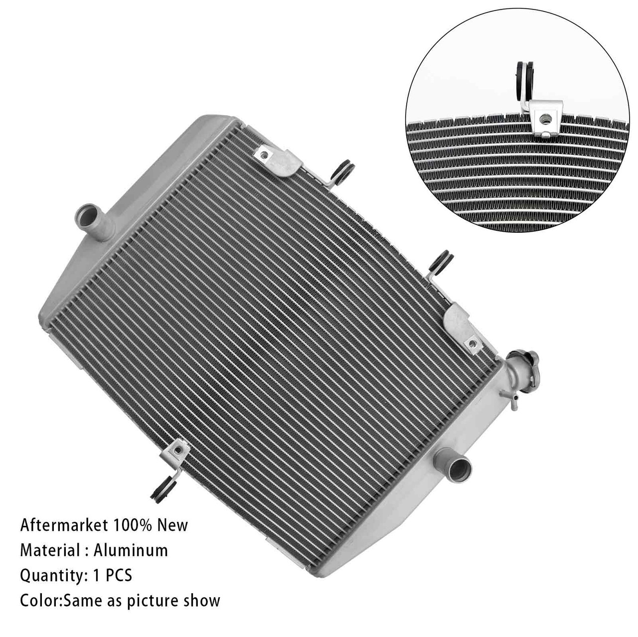 2024-2025 Kawasaki ZX-6R ZX636 Radiator Cooling Engine Cooler Silver Generic