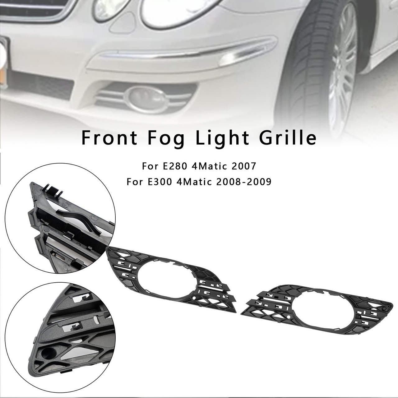 2007-2009 Mercedes Benz E-Class W211 E320 E550 2PCS Fog Light Trim
