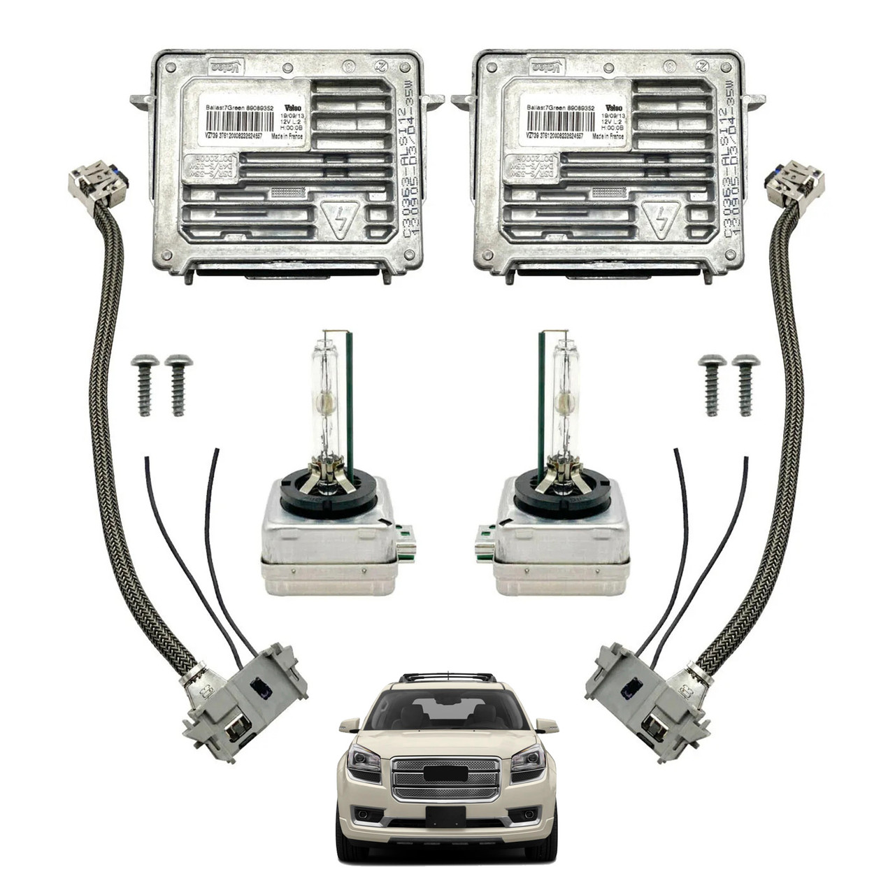 2013-2016 GMC Acadia 2x Xenon Ballast & HID D3S Light Bulb Wire
