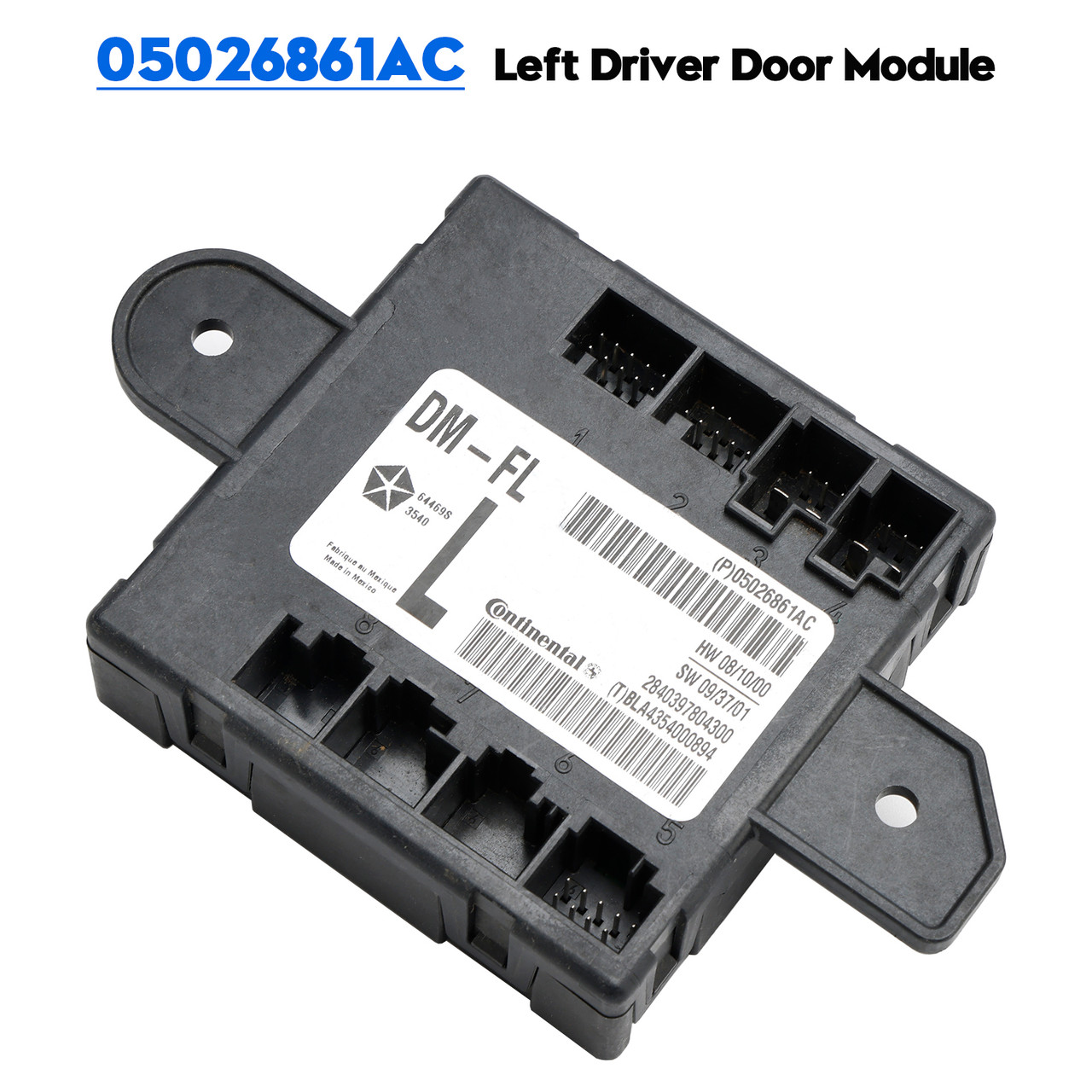 05026861AC Front Left Driver Door Module for Dodge Chrysler 2008