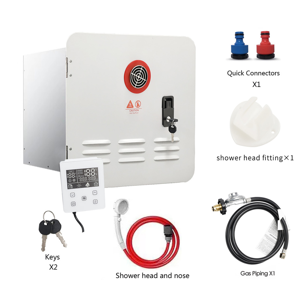 RV Tankless Water Heater Propane Gas 65000BTU with Controller