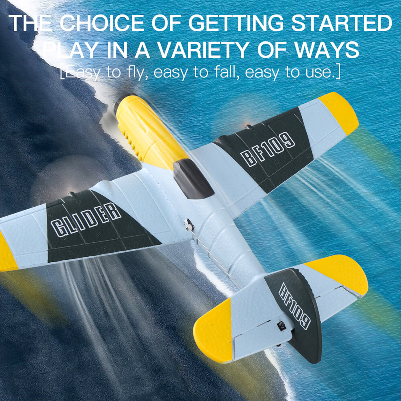 RC Plane 3Channel BF-109 Airplane Toys 2.4GHZ 6-Axis Gyro Plane With 2 Batteries RC Plane 3Channel BF-109 Airplane Toys 2.4GHZ 6-Axis Gyro Plane With 2 Batteries
