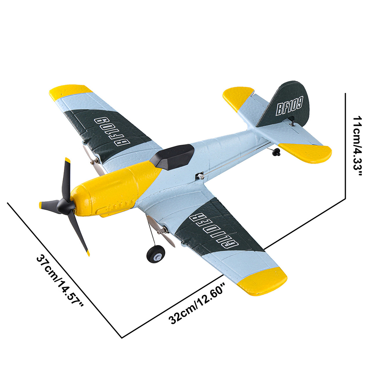 RC Plane 3Channel BF-109 Airplane Toys 2.4GHZ 6-Axis Gyro Plane With 2 Batteries RC Plane 3Channel BF-109 Airplane Toys 2.4GHZ 6-Axis Gyro Plane With 2 Batteries