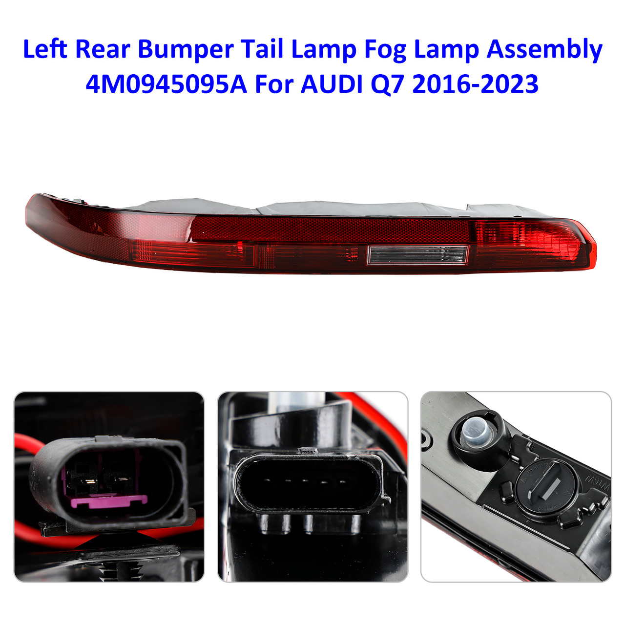 Left Rear Bumper Tail Lamp Fog Lamp Assembly 4M0945095A For AUDI Q7 2016-2023