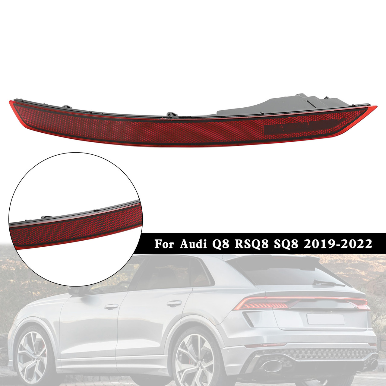 Rear Left Bumper Reflector Lamp 4M8945701 For Audi Q8 RSQ8 SQ8 2019-2022
