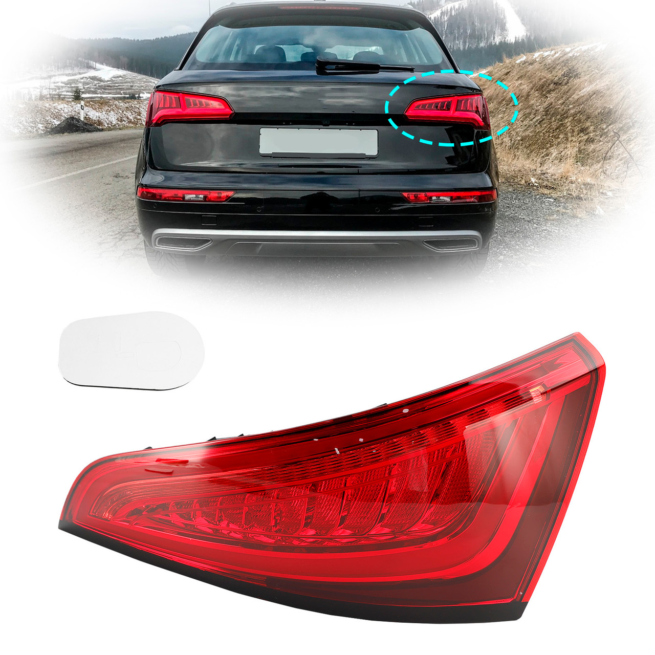2014-2016 Audi Q5 8R Right Rear Tail Light Lamp 8R0945094C Generic