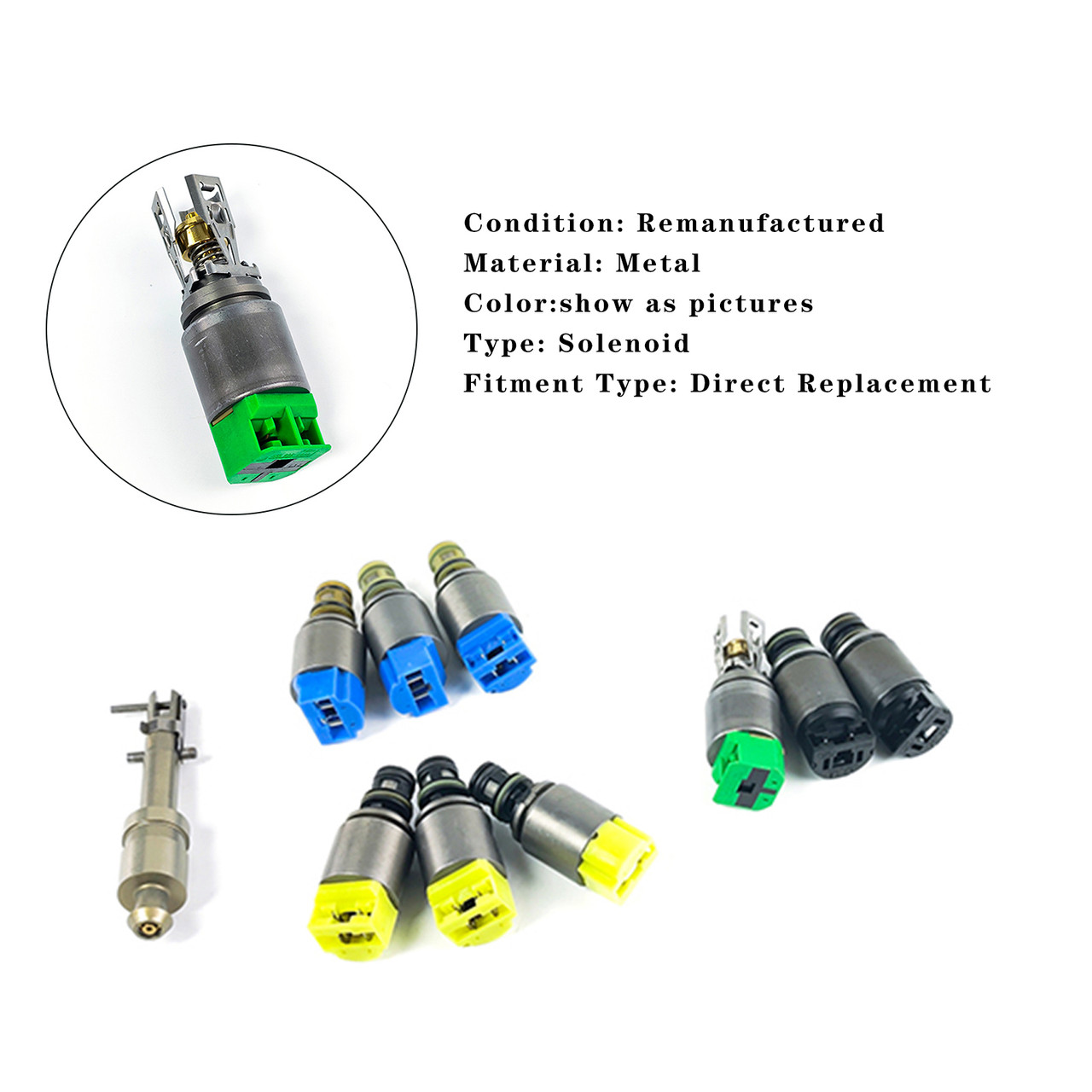 2009-2010 Jaguar XF 9PCS Transmission Solenoid 6HP26 6HP28 6HP32 Generic