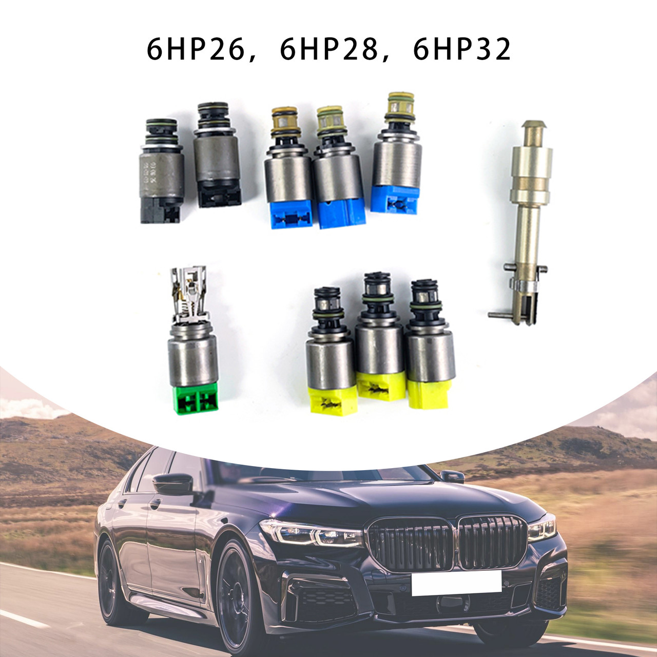 2009-2010 Jaguar XF 9PCS Transmission Solenoid 6HP26 6HP28 6HP32 Generic
