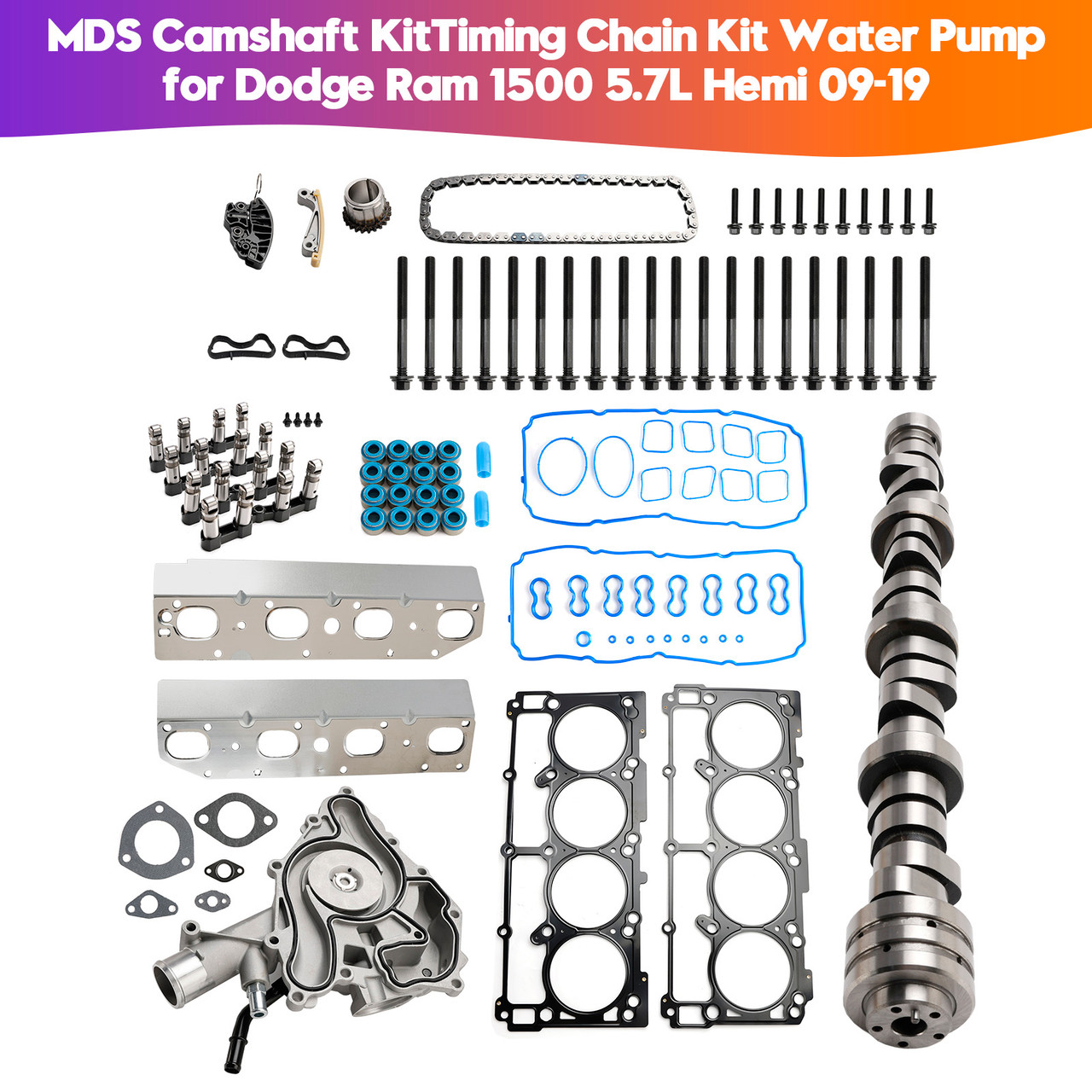 2011-2019 Ram 1500 5.7L Engine MDS Camshaft KitTiming Chain Kit Water Pump Generic