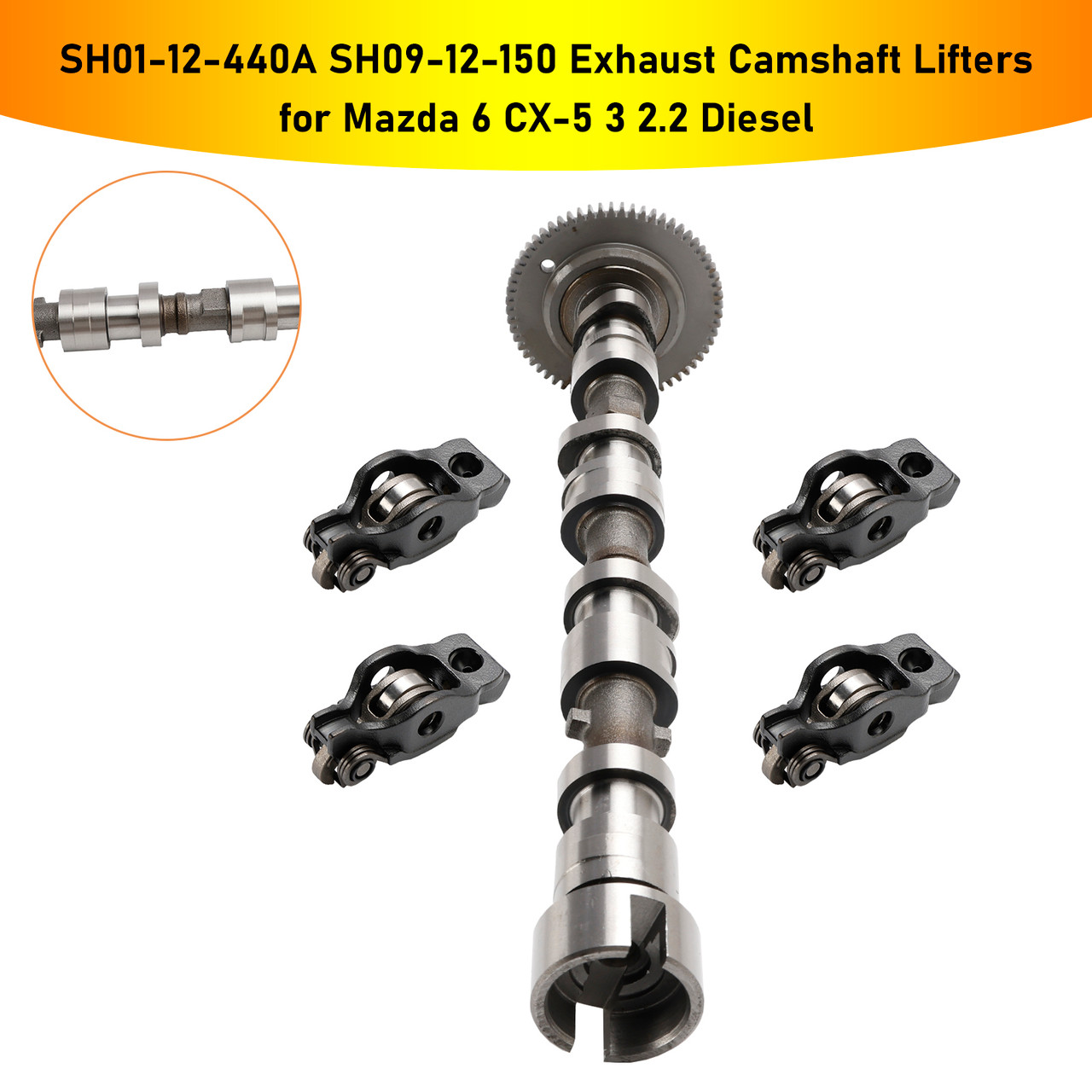 2012-2017 Mazda CX-5 KE GH 2.2 D 6 3 Exhaust Camshaft Lifters SH01