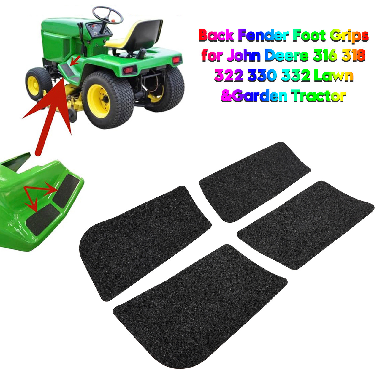 Back Fender Foot Grips for John Deere 316 318 322 330 332 Lawn