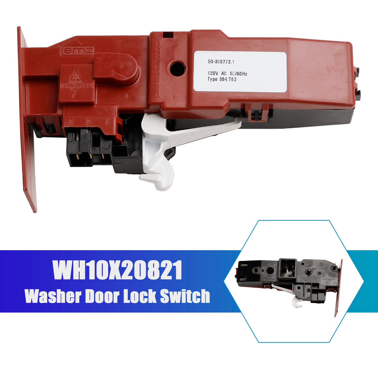 WH10X20821 Washer Door Lock Switch for GE 00648526 4120986